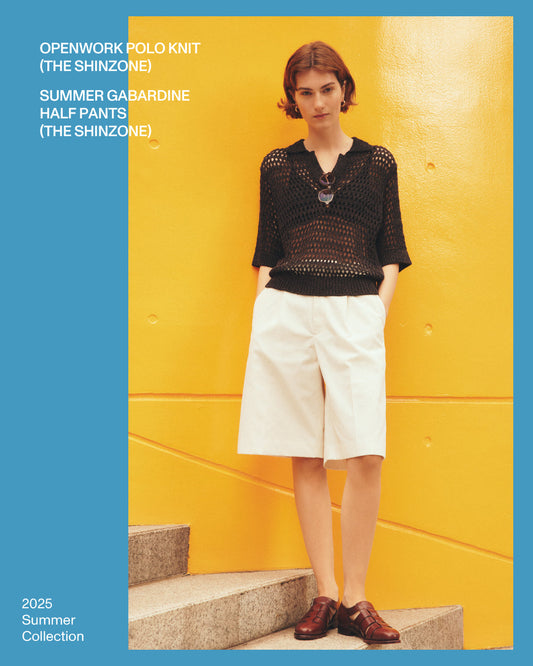 【 NEW ARRIVALS 】SUMMER GABARDINE HALFPANTS & OPENWORK POLO KNIT