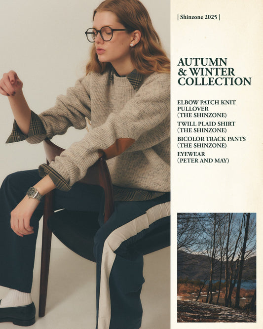 【NEW ARRIVALS】"ELBOW PATCH KNIT PULLOVER"