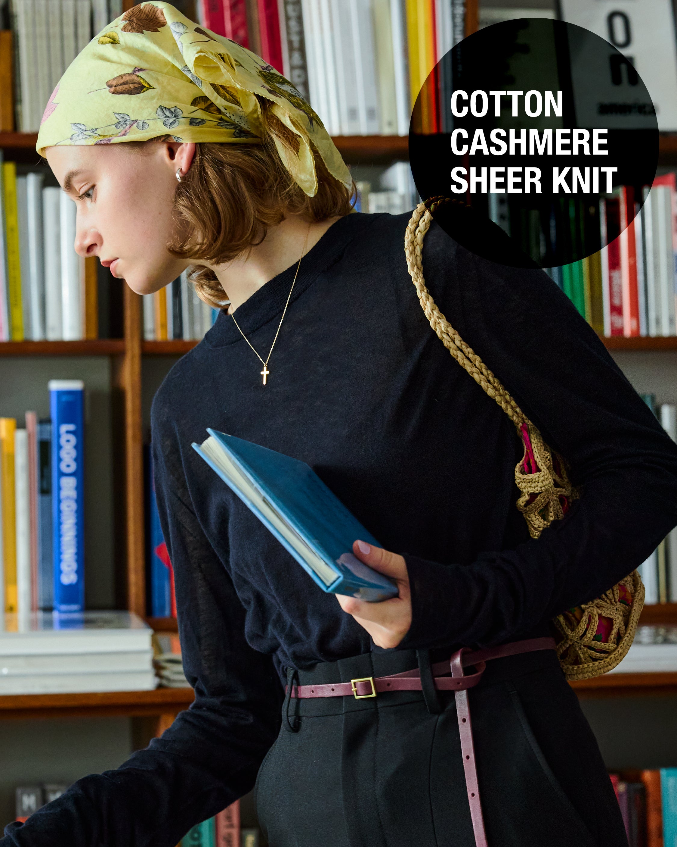 トップス THE SHINZONE COTTON CASHMERE SHEER KNIT NEW ARRIVAL】”COTTON CASHMERE SHEER KNIT