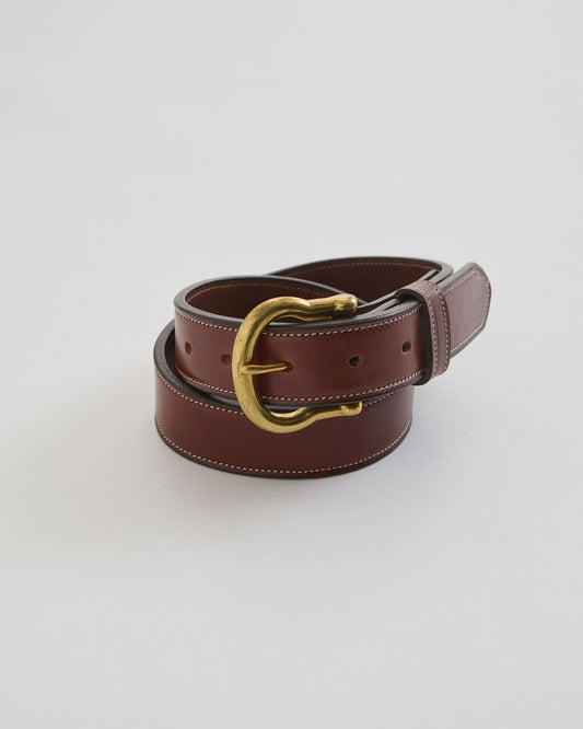 TORY LEATHER 1 -1/4 inch Double and stitch belt