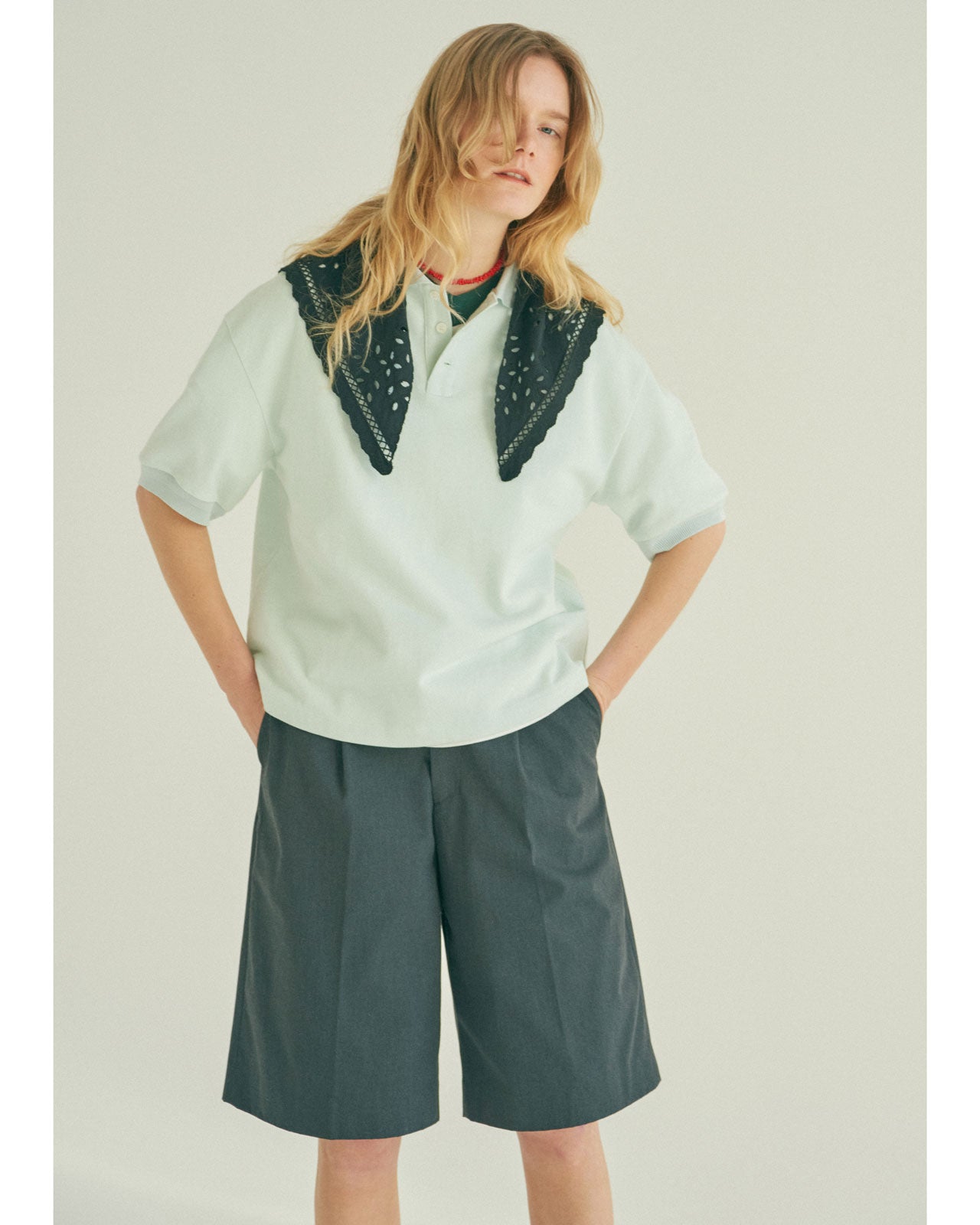 SUMMER GABARDINE HALF PANTS
