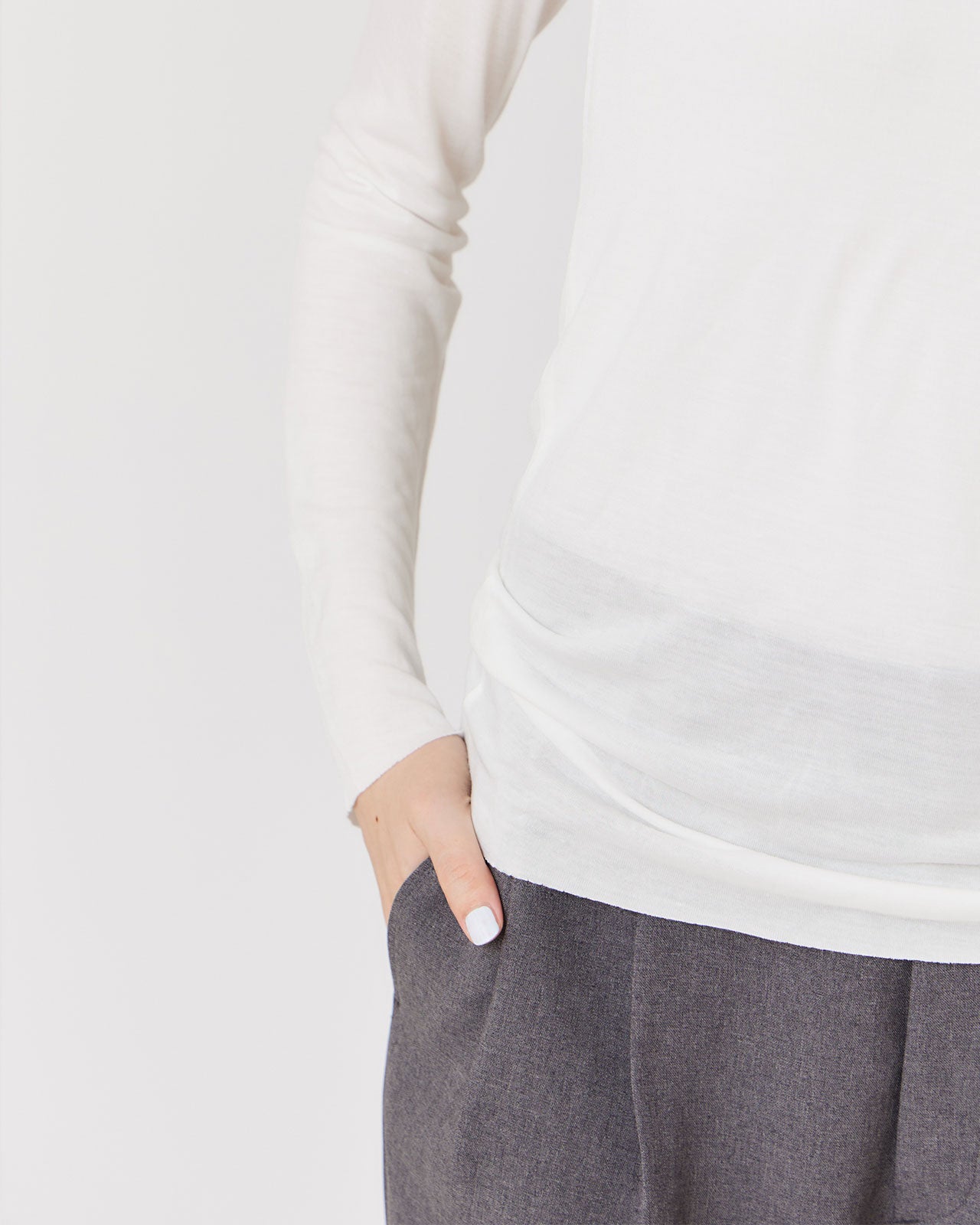 takes. Cutoff Long Sleeve Tee