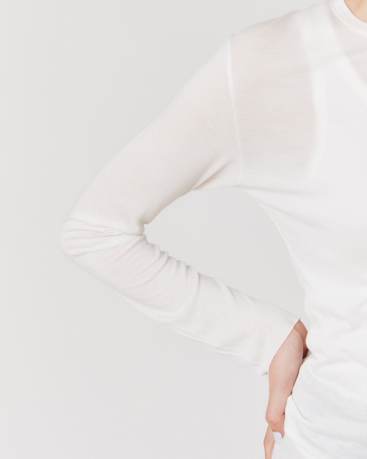 takes. Cutoff Long Sleeve Tee