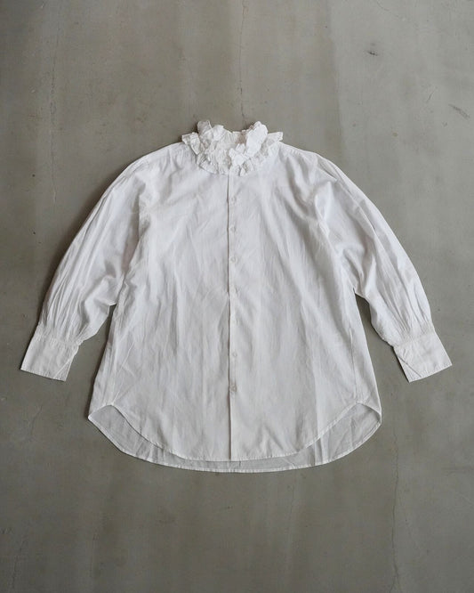 Crinkle Crinkle Crinkle cotton frill coller shirts