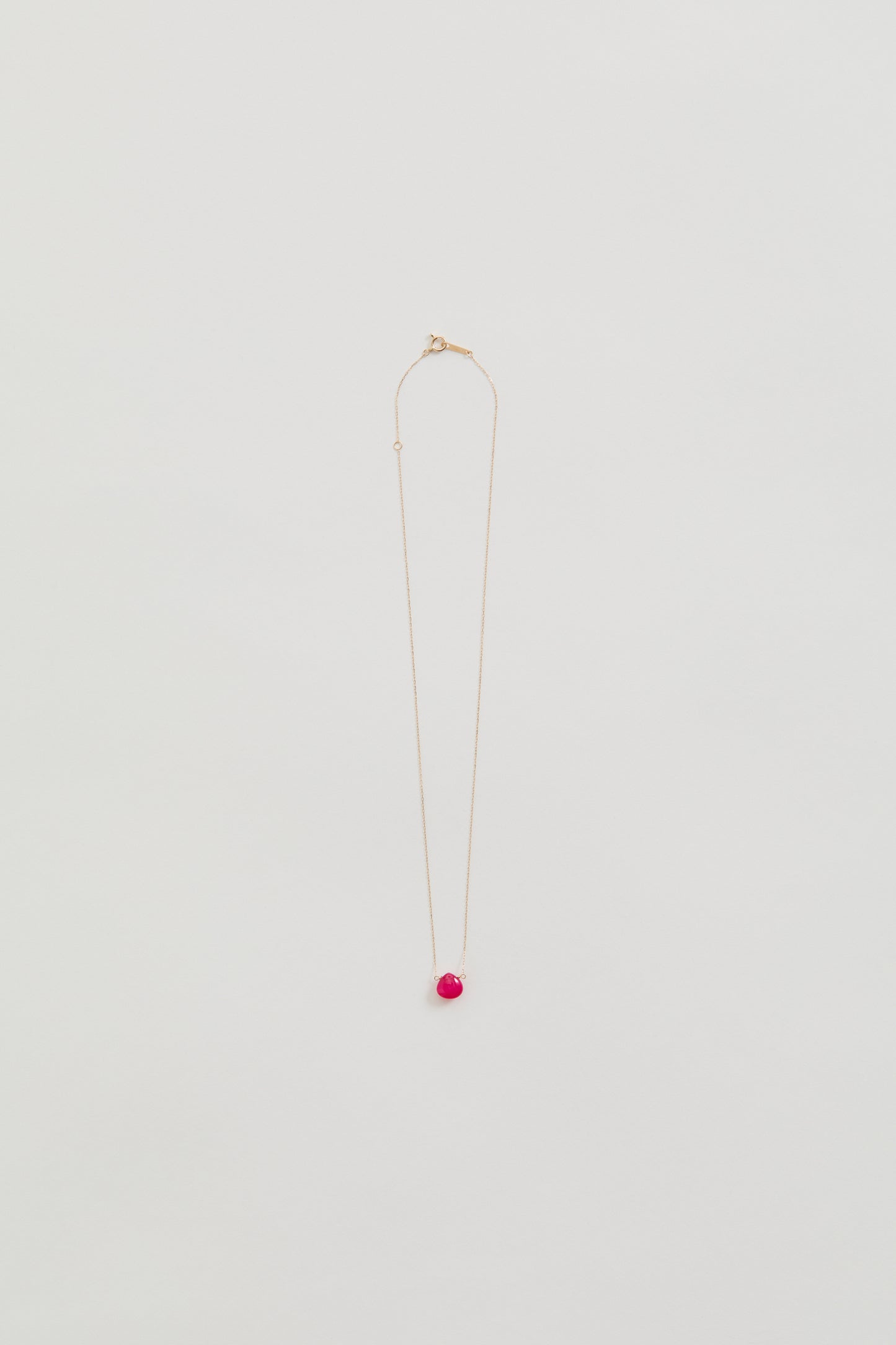 COLORED STONE NECKLACE (Pink Chalcedony)