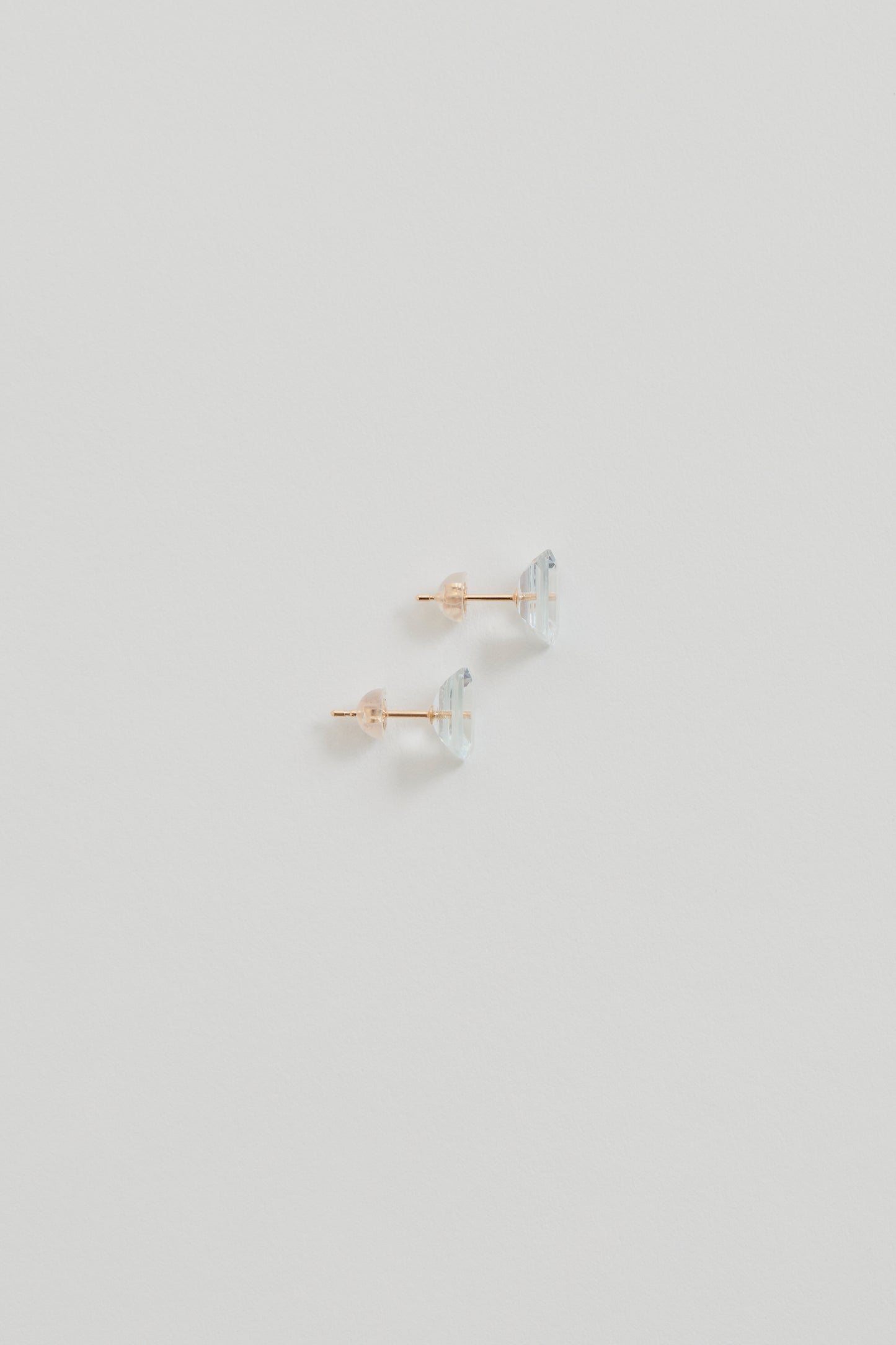 COLORED STONE EARRINGS(Aquamarine)