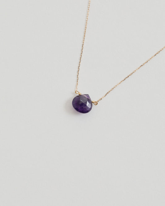 COLORED STONE NECKLACE (amethyst)
