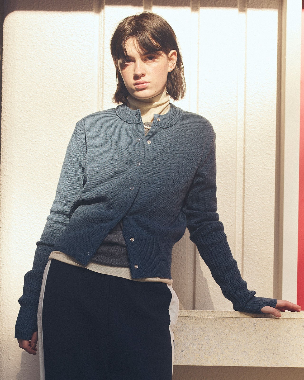 Shinzone（シンゾーン）】LONG RIB CARDIGAN
