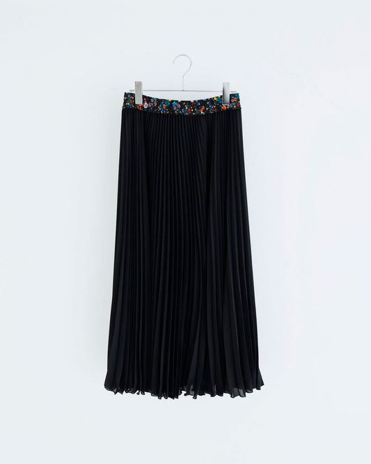 MEYAME FLOWER WAIST PLEATED SKIRT