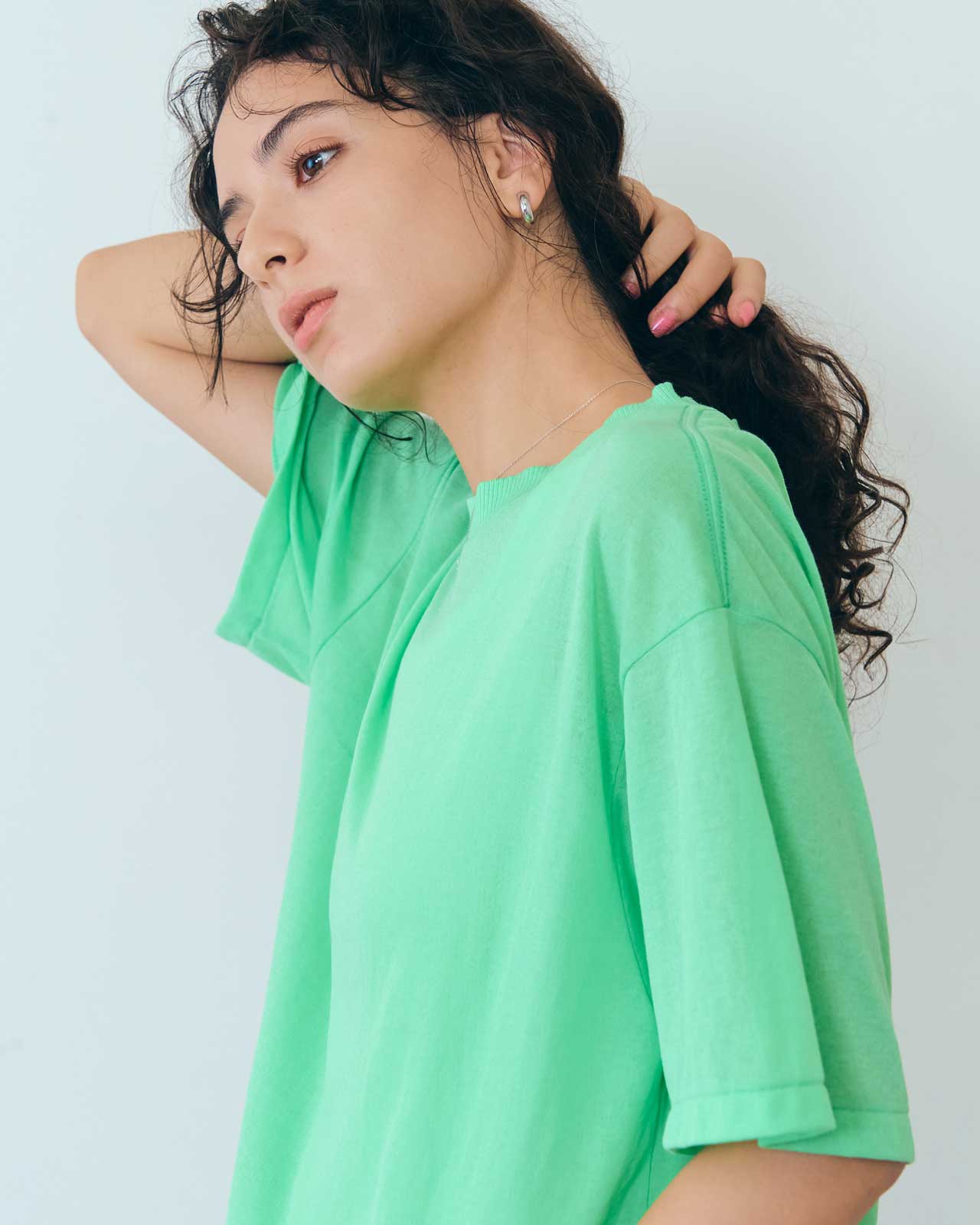 SHEER GAUZE HALF SLEEVE TEE