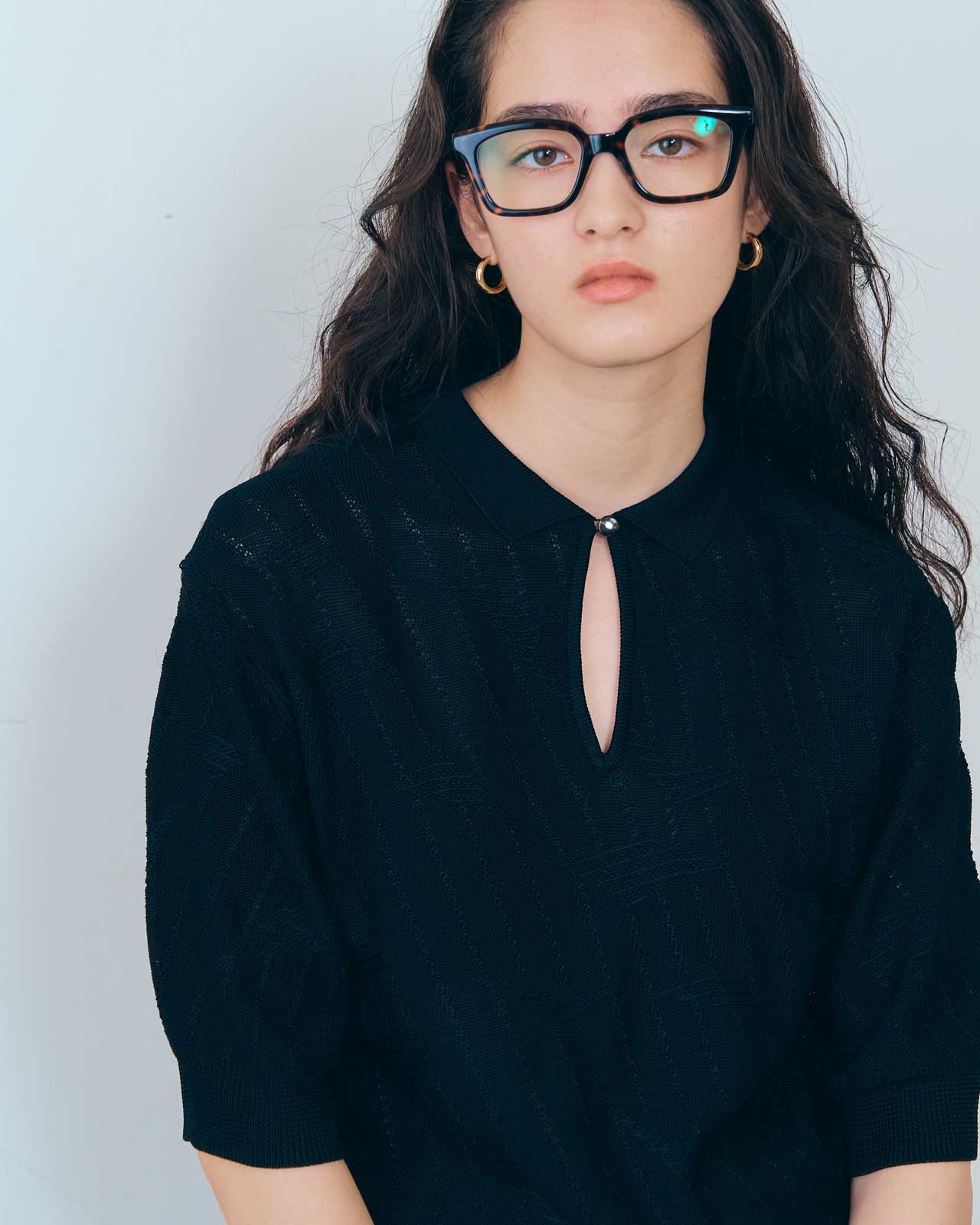 BRIGHT LACE KNIT POLO