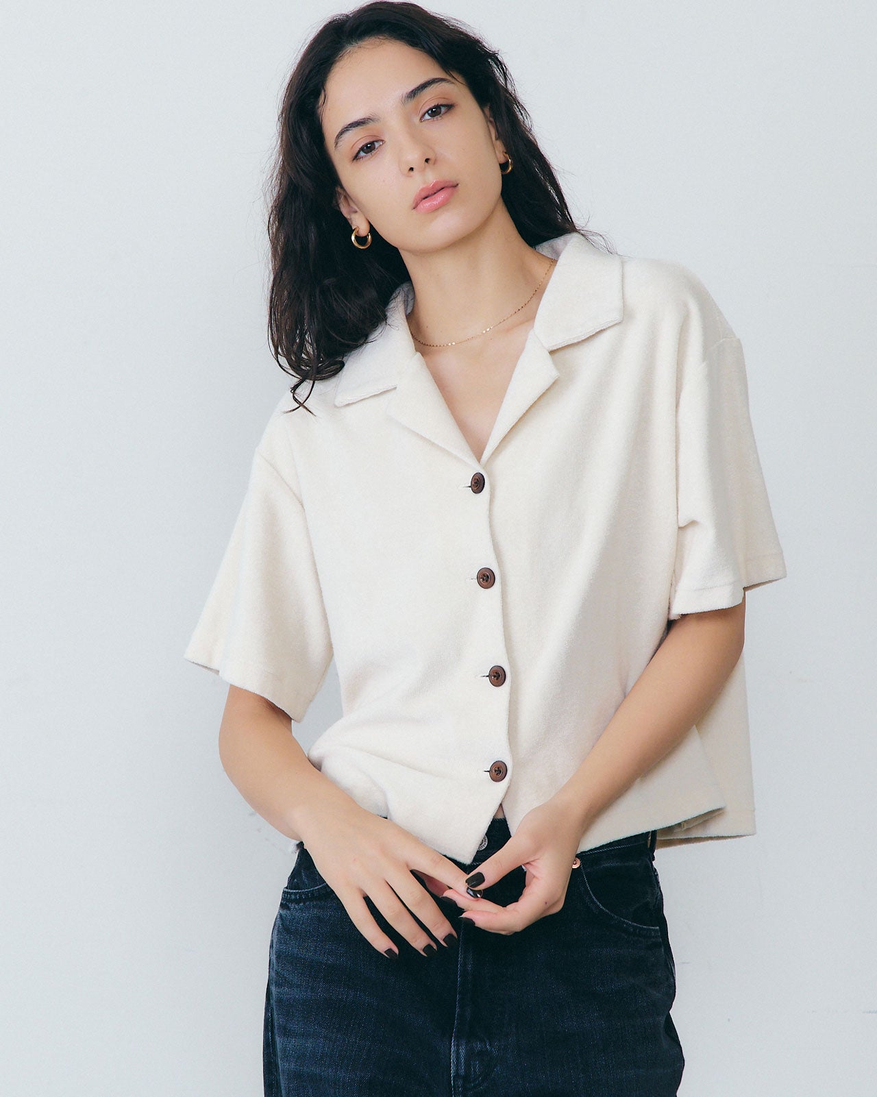 PILE OPEN COLLAR SHIRT