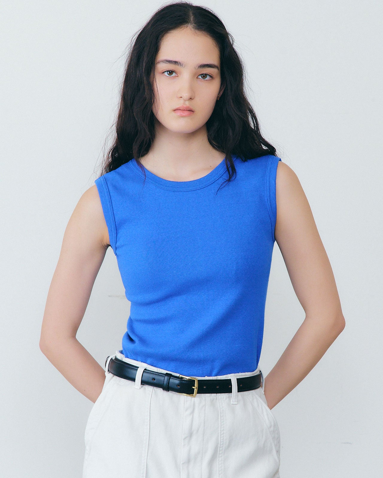 CIRCULAR RIB SLEEVELESS
