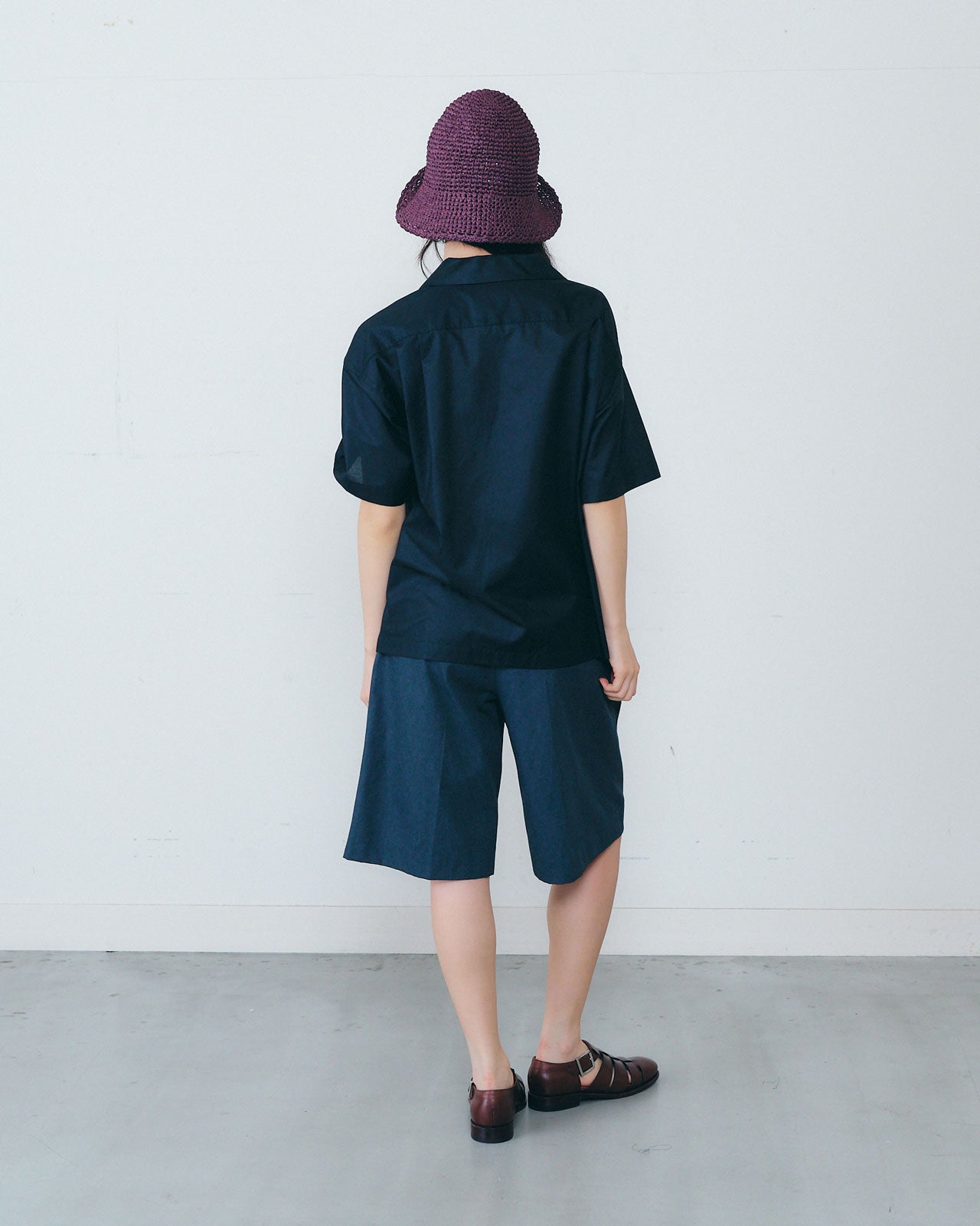 OPEN COLLAR LAWN SHIRT