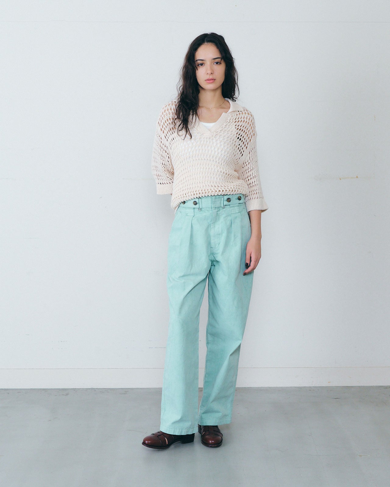 GARMENT DYE TAPERED PANTS