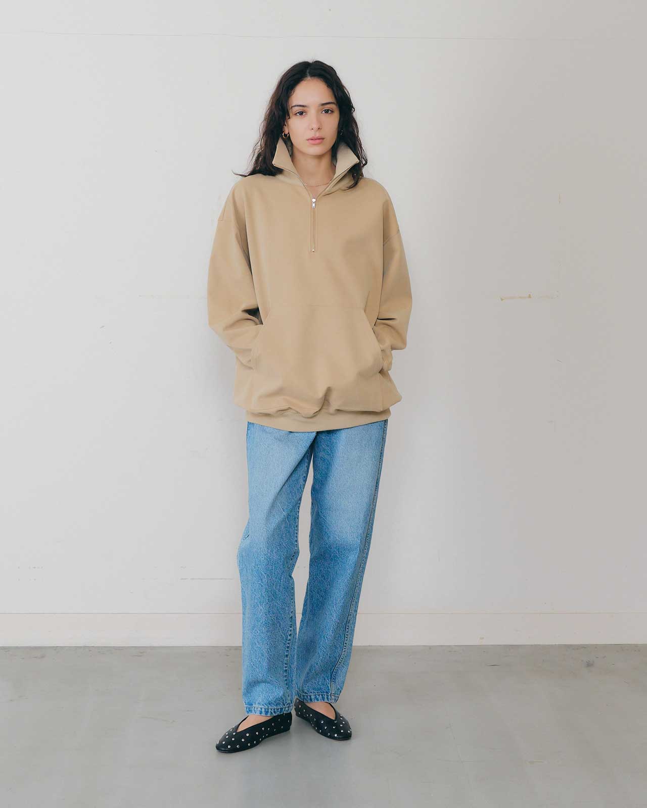 FIBRIL TWILL HALF ZIP