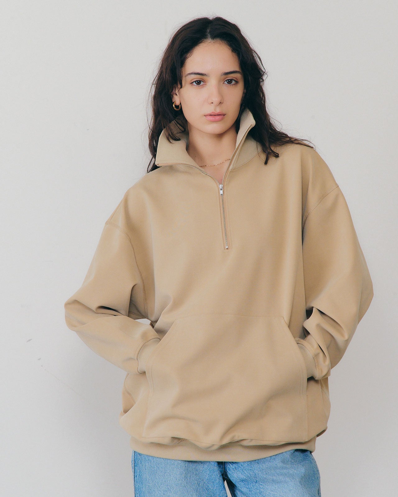 FIBRIL TWILL HALF ZIP