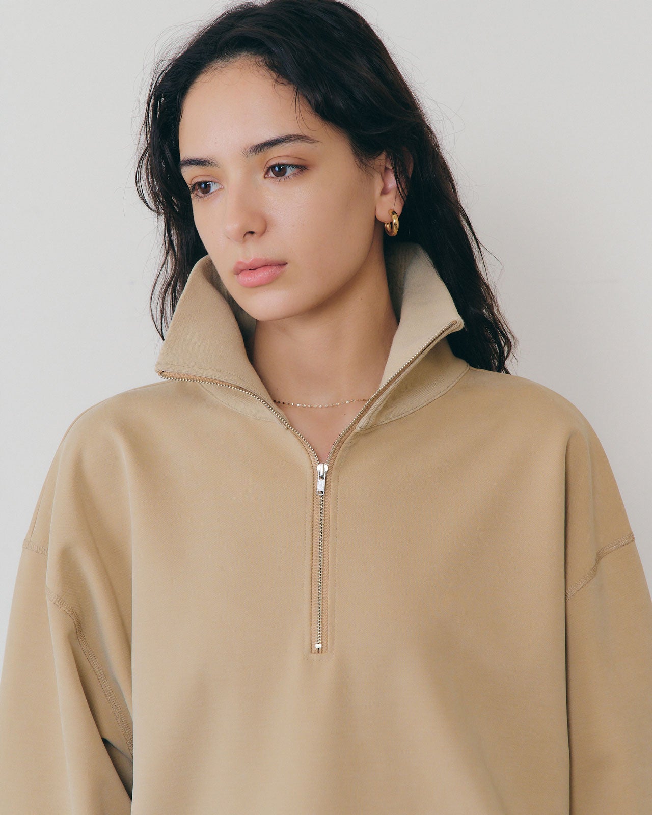 FIBRIL TWILL HALF ZIP