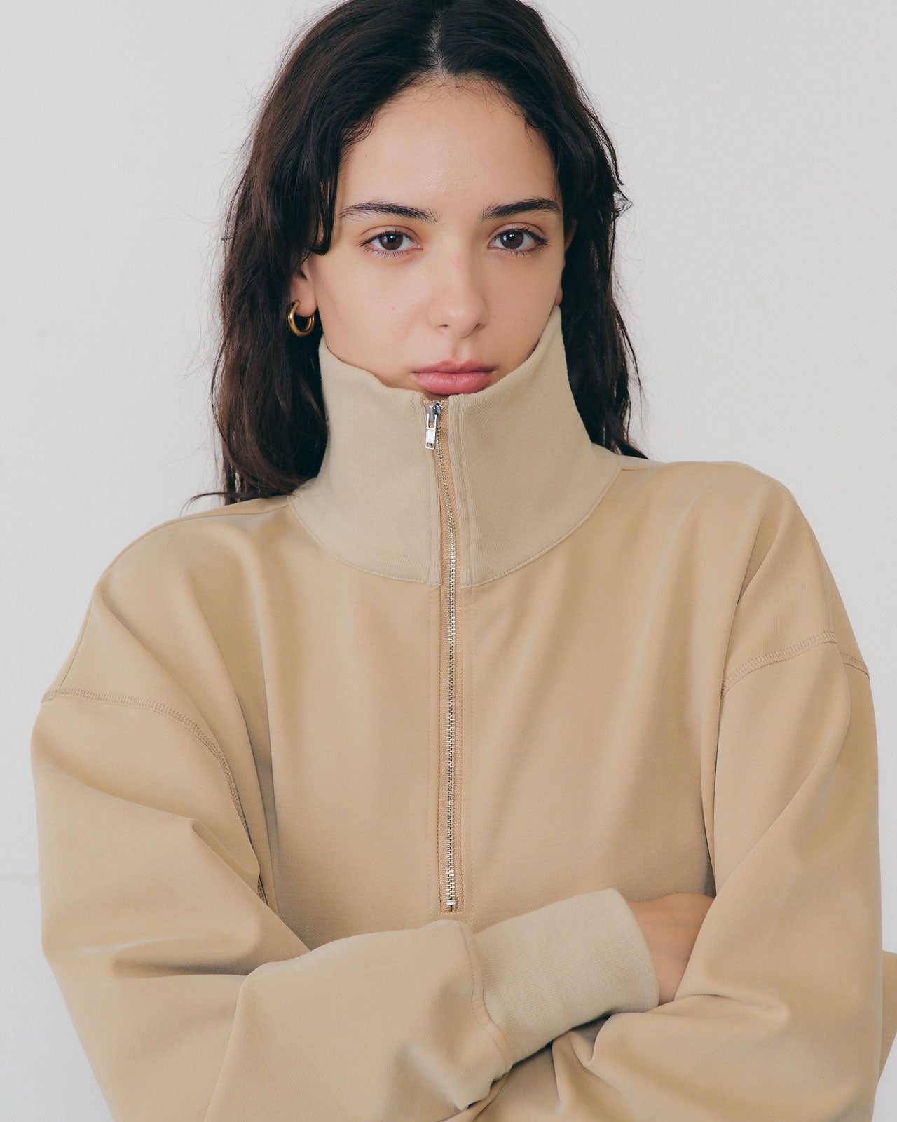 FIBRIL TWILL HALF ZIP