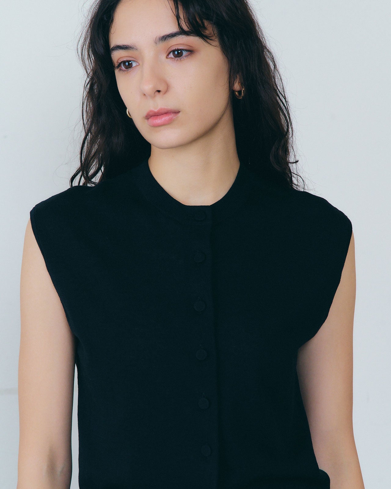 ICE COTTON KNIT SLEEVELESS TOP