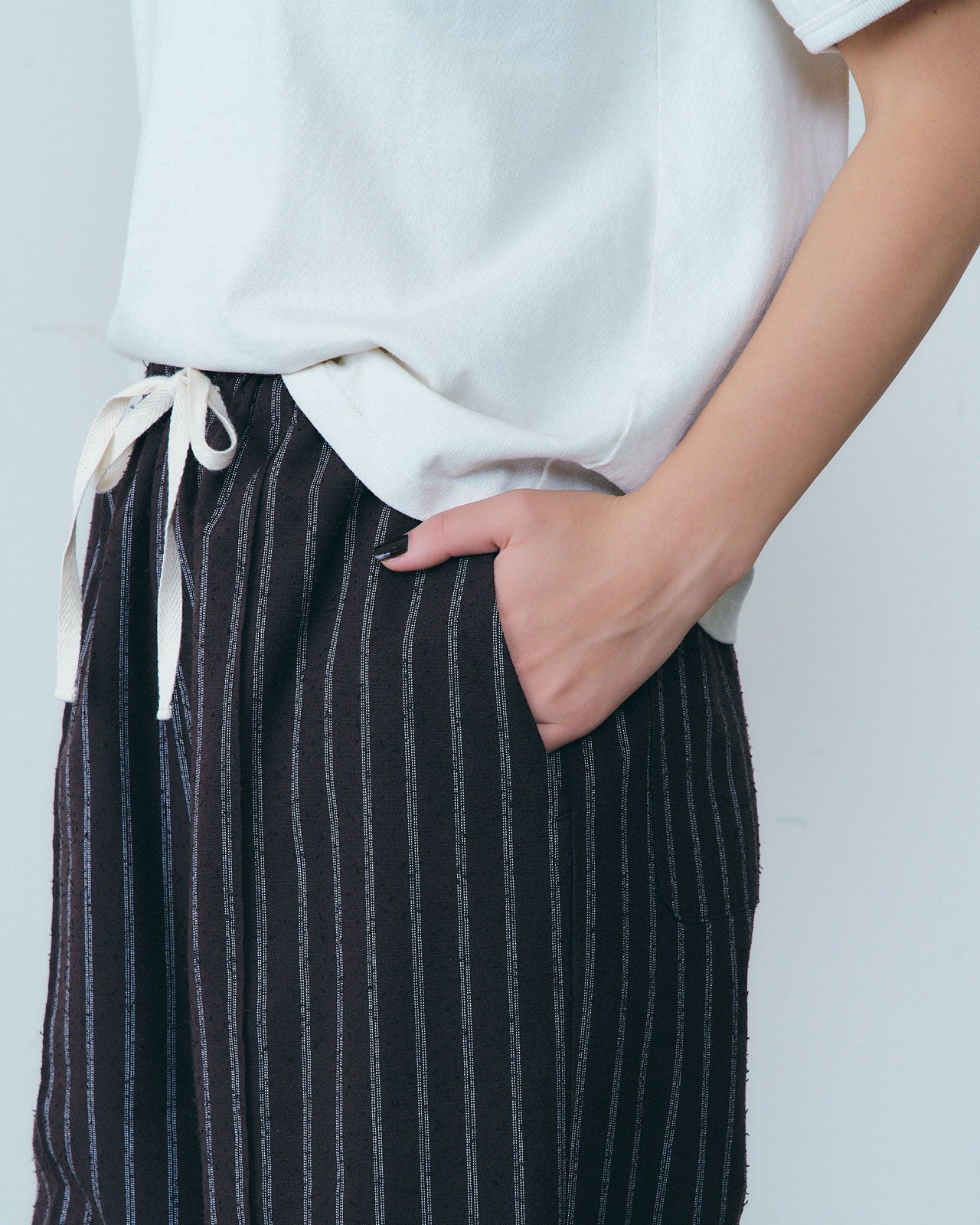 NOSTALGIC STRIPED WIDE PANTS