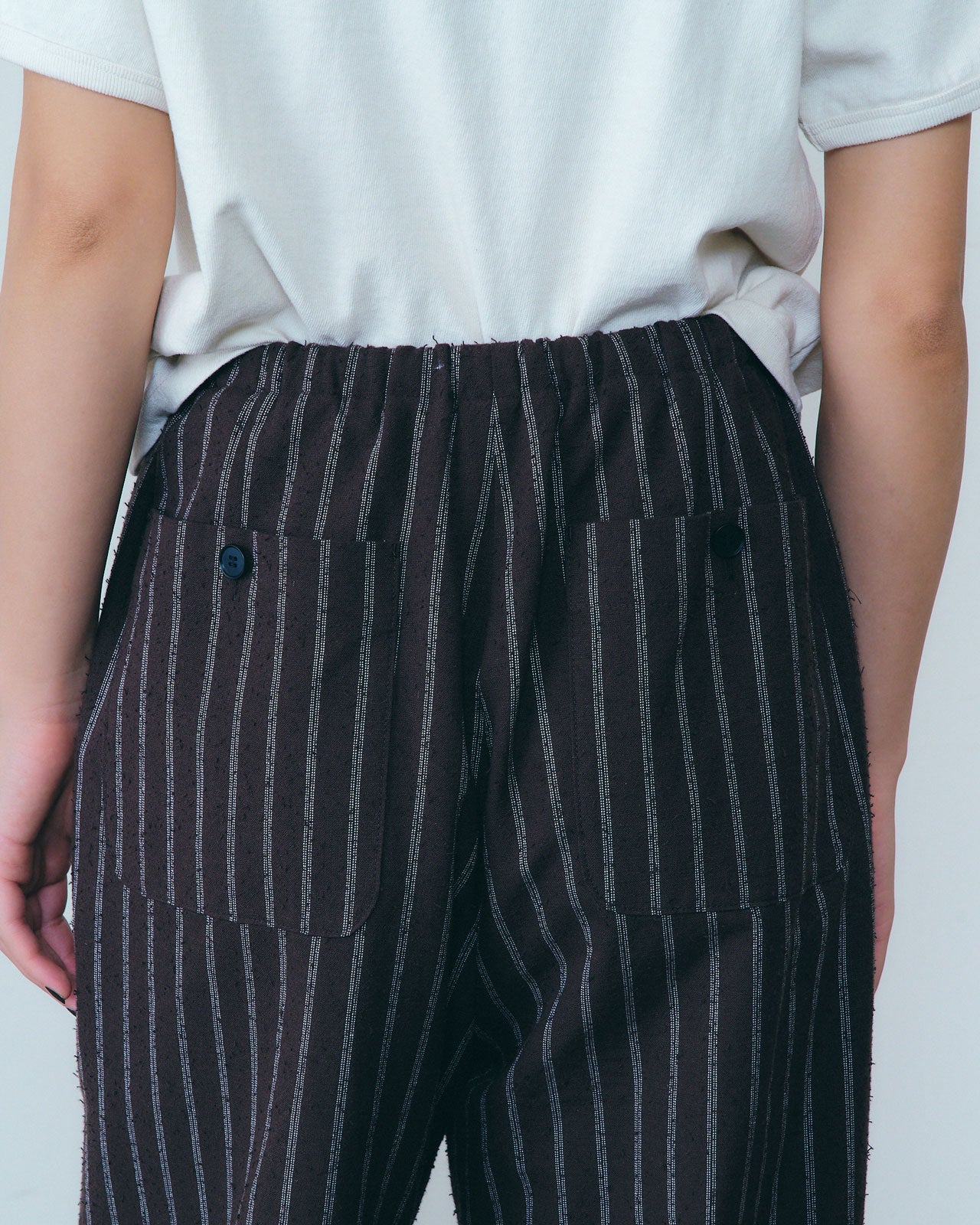 NOSTALGIC STRIPED WIDE PANTS