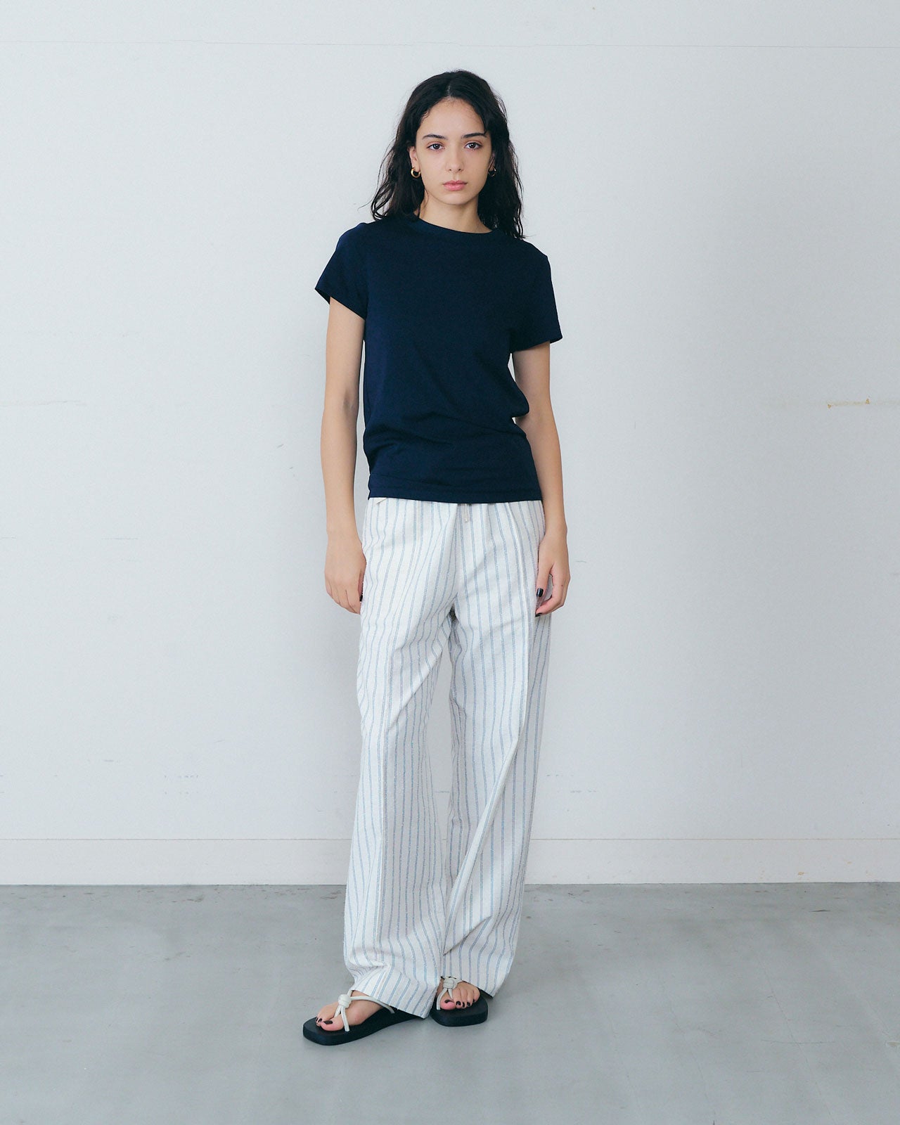 NOSTALGIC STRIPED WIDE PANTS