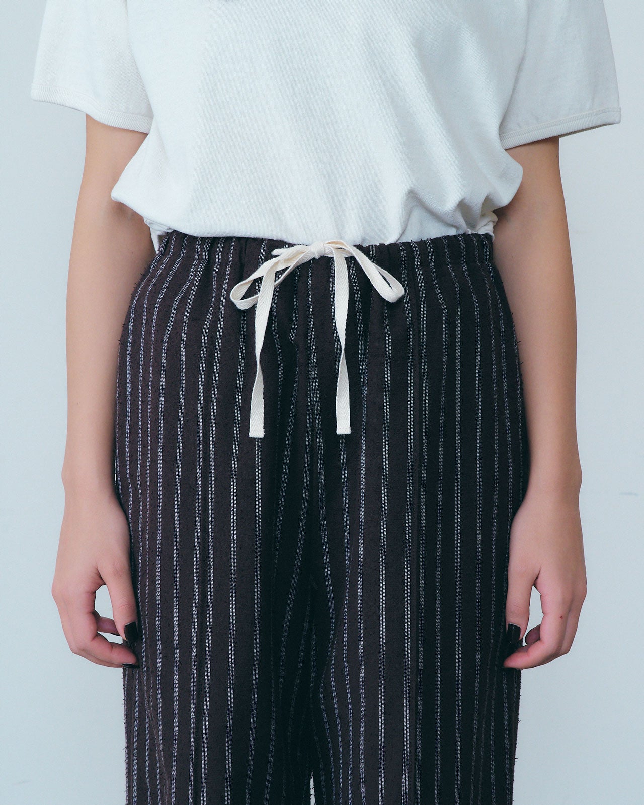 NOSTALGIC STRIPED WIDE PANTS