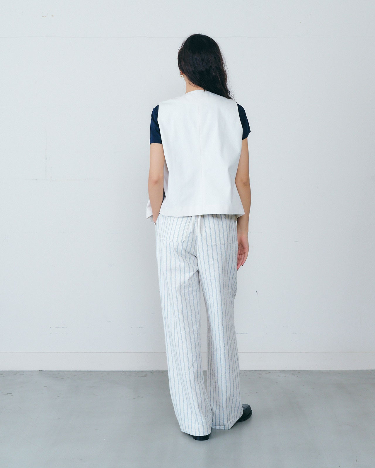 NOSTALGIC STRIPED WIDE PANTS
