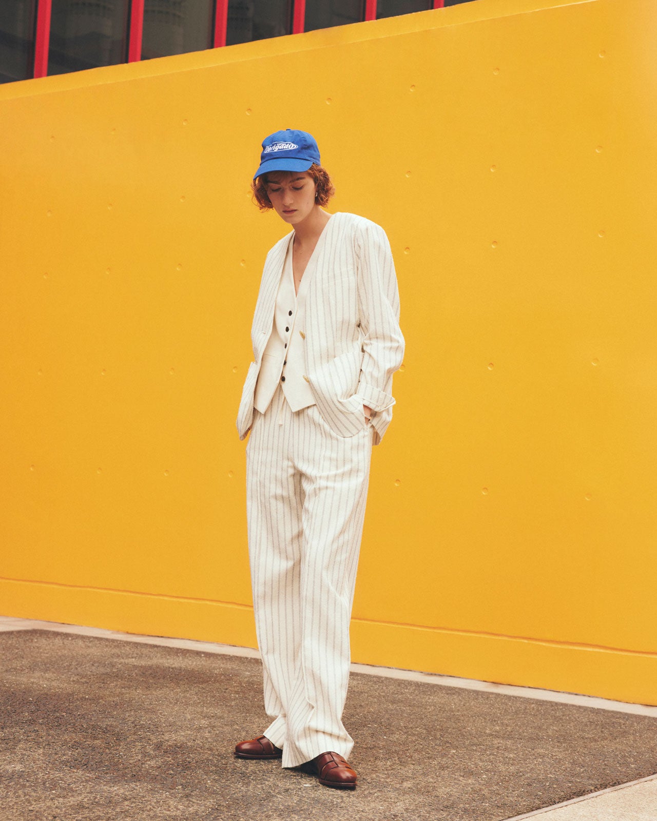 NOSTALGIC STRIPED WIDE PANTS