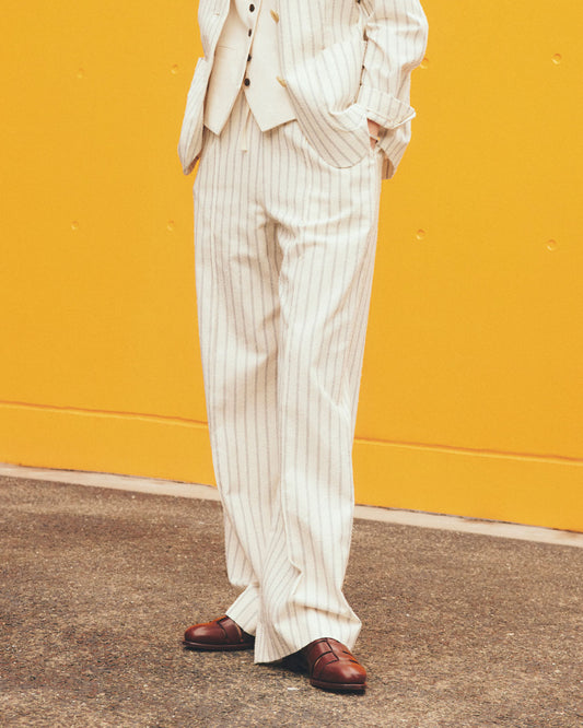 NOSTALGIC STRIPED WIDE PANTS