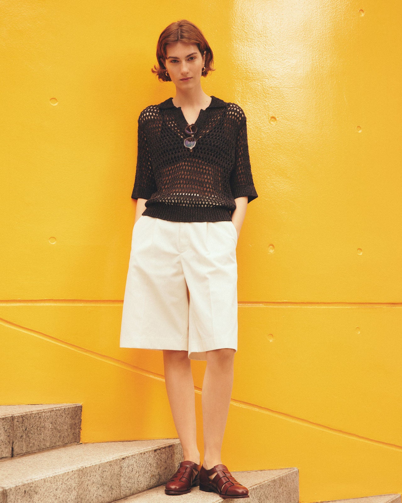 SUMMER GABARDINE HALF PANTS