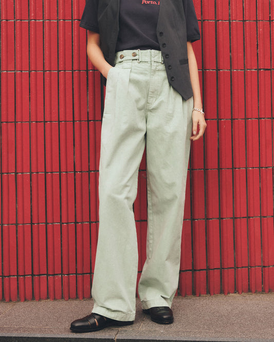 GARMENT DYE TAPERED PANTS