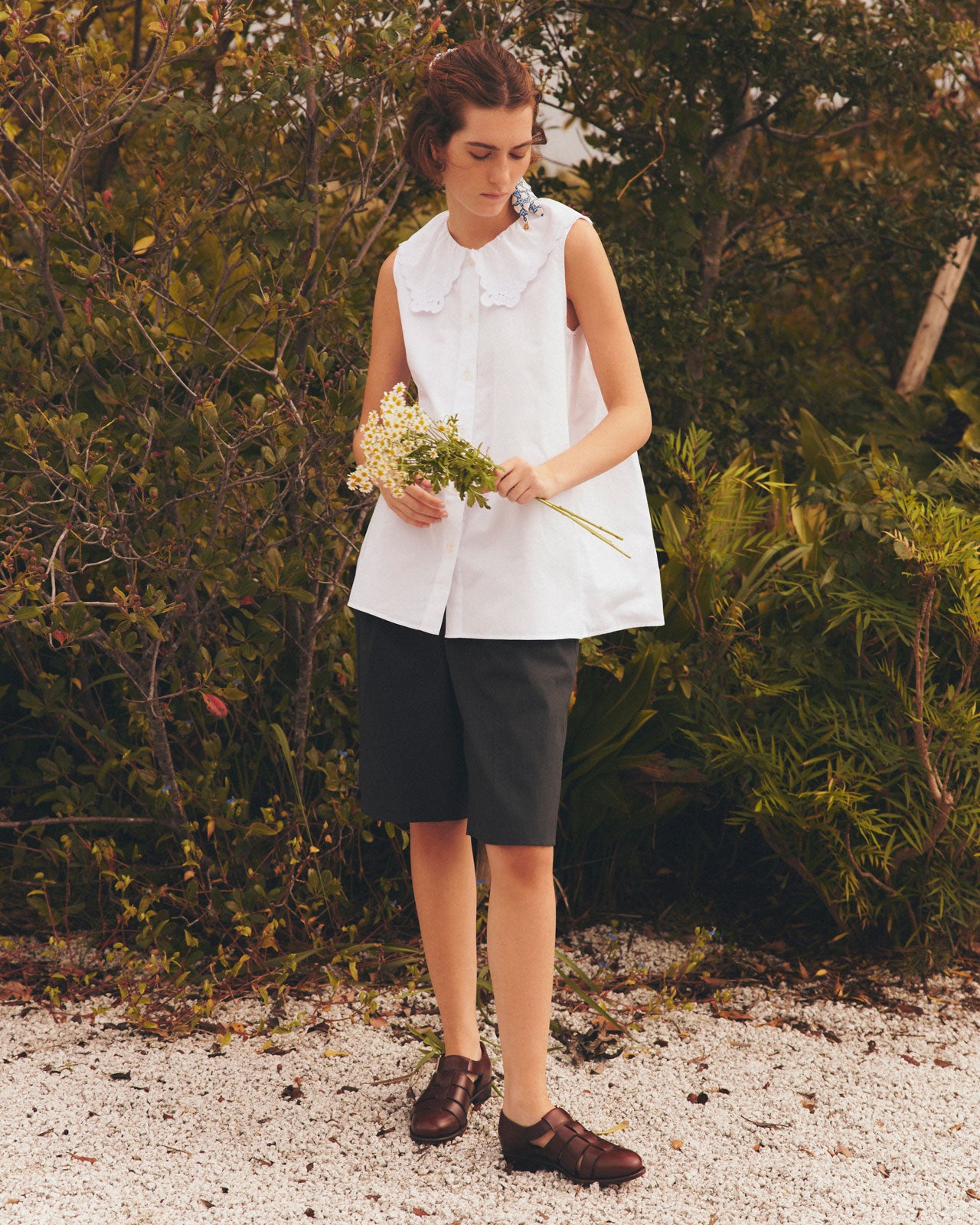 SUMMER GABARDINE HALF PANTS