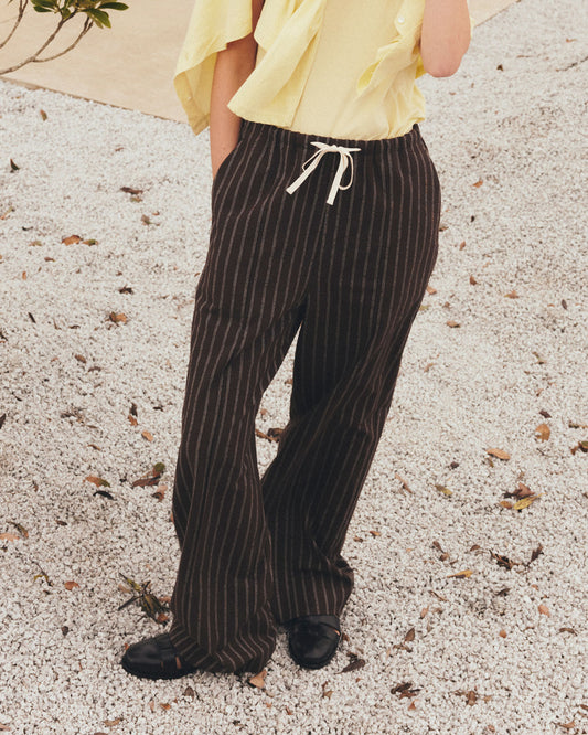 NOSTALGIC STRIPED WIDE PANTS