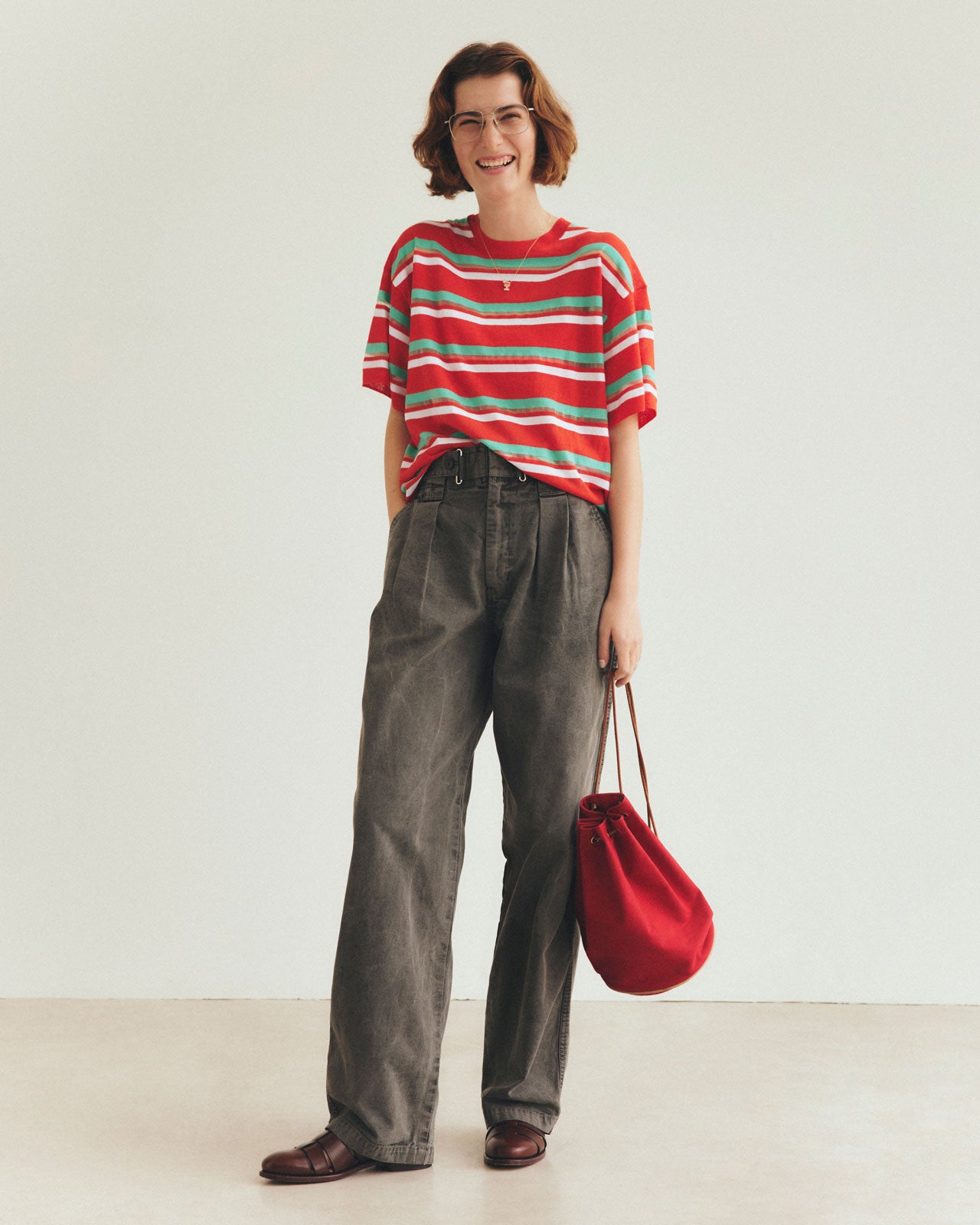 GARMENT DYE TAPERED PANTS