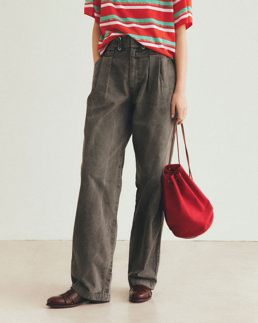 GARMENT DYE TAPERED PANTS
