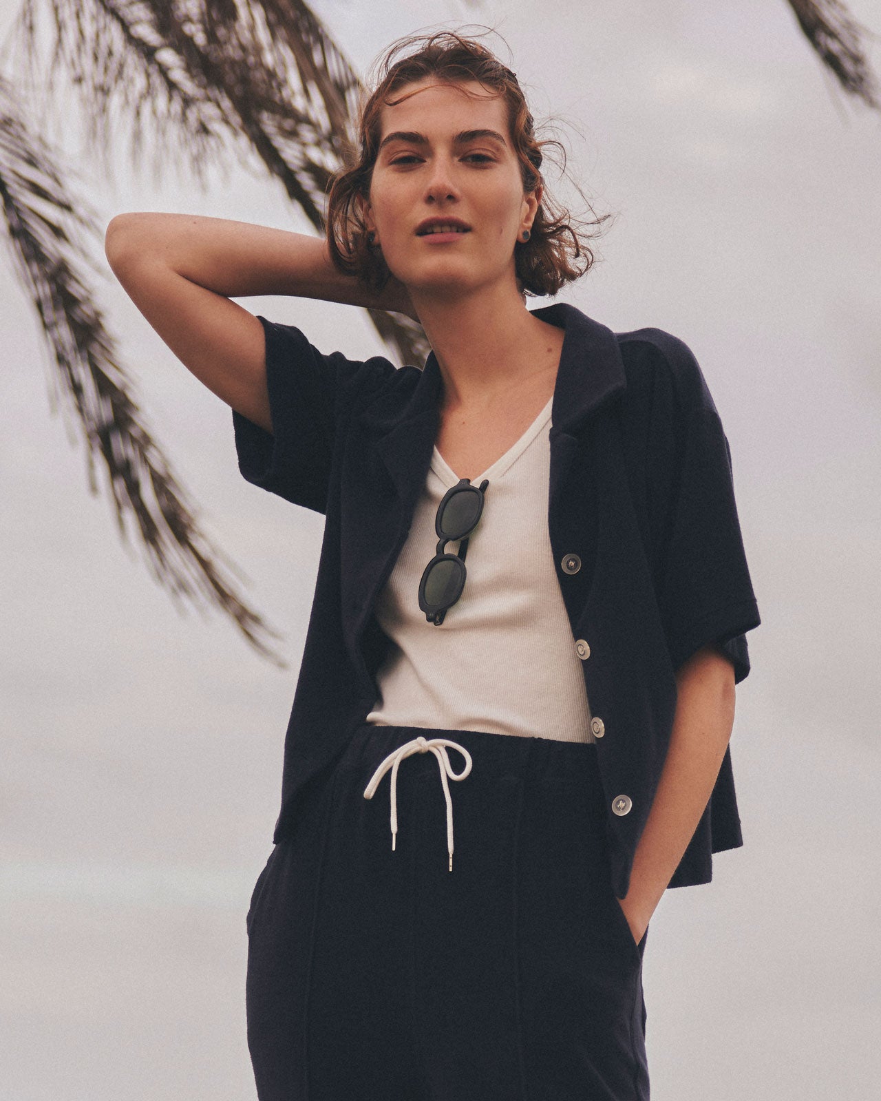 PILE OPEN COLLAR SHIRT