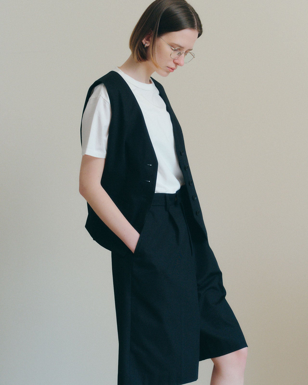 SUMMER GABARDINE HALF PANTS