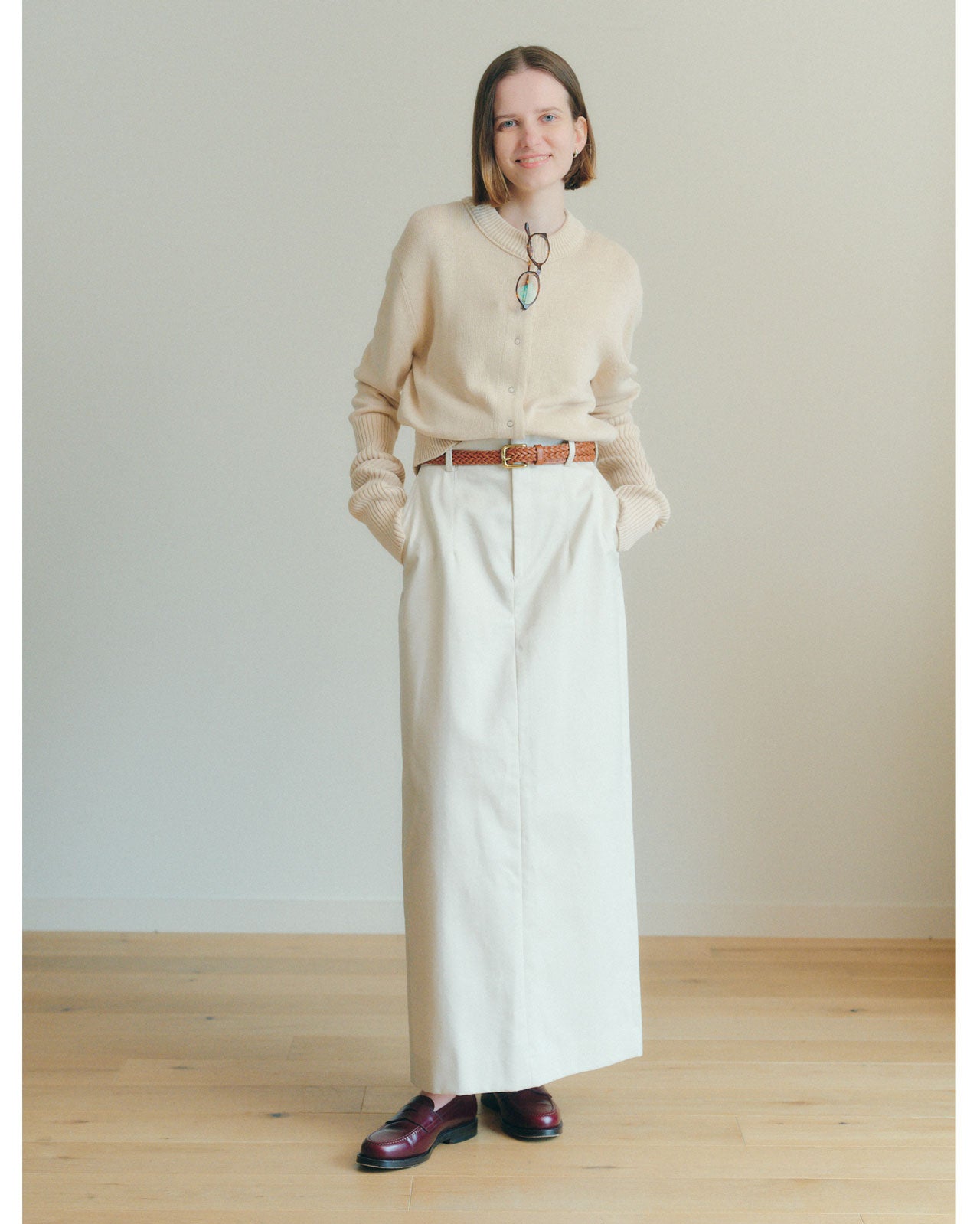 COTTON LONG RIB CARDIGAN