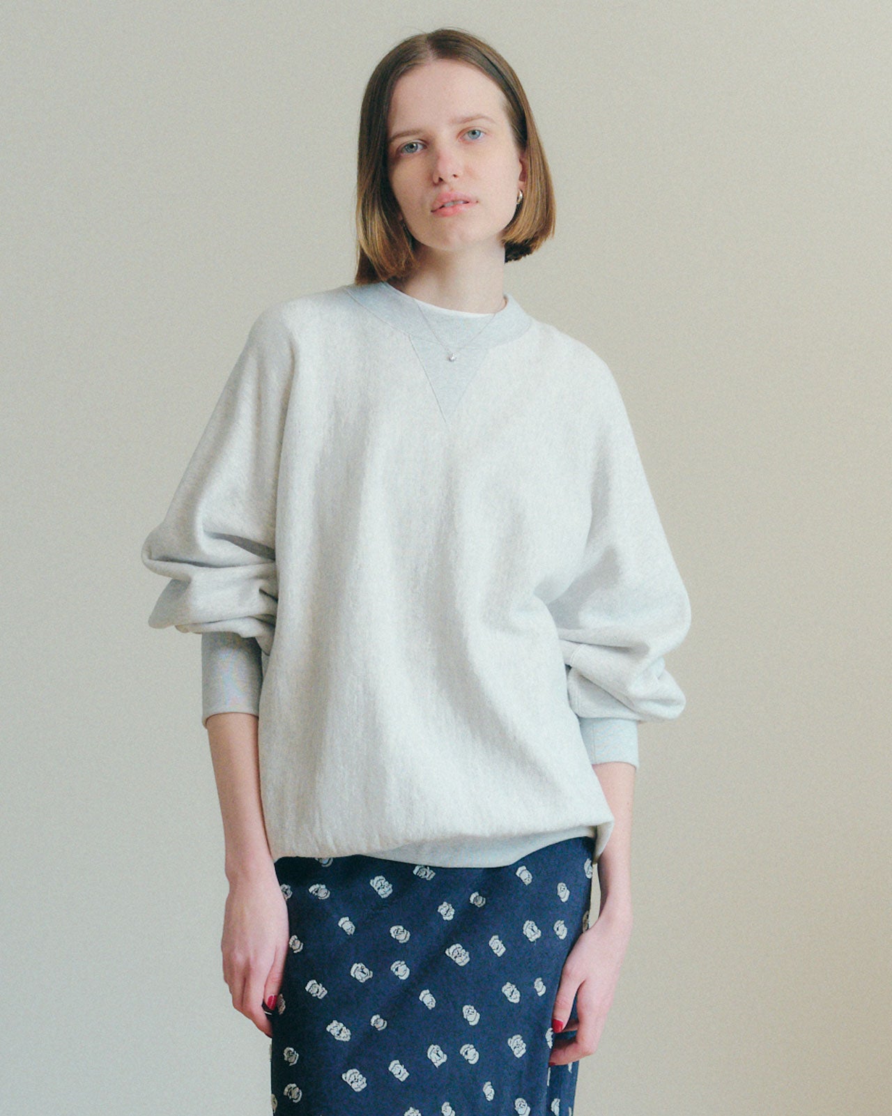 【新色CAMEL】COTTON WOOL SWEATSHIRT