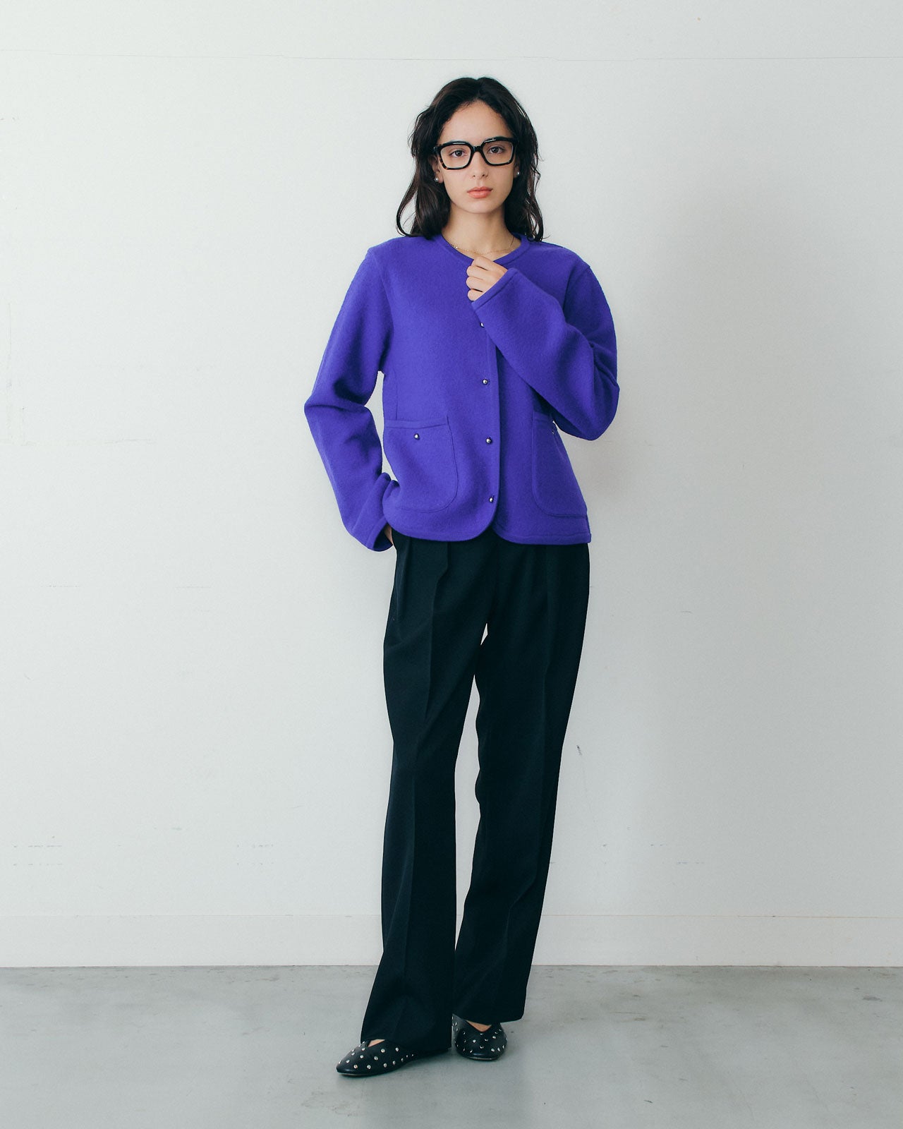 【10月中旬入荷予定】WOOL KNIT JACKET