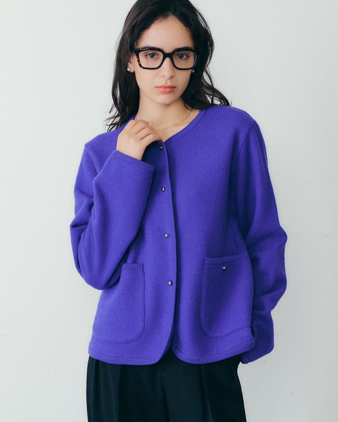 【10月中旬入荷予定】WOOL KNIT JACKET