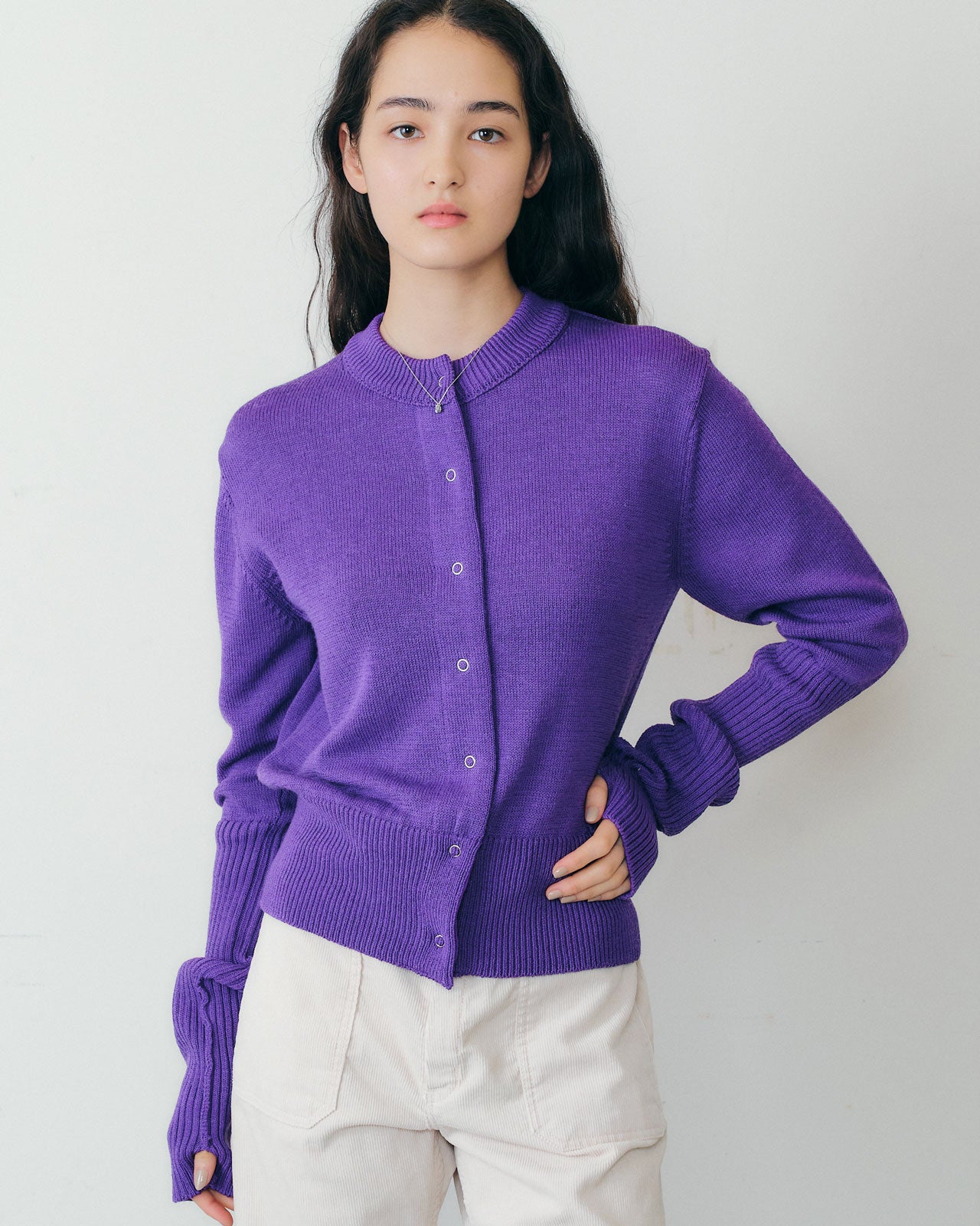 LONG RIB CARDIGAN