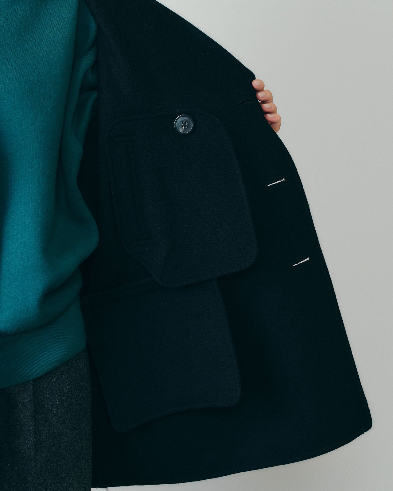 【10月中旬入荷予定】OVERSIZED WOOL PEACOAT (Lovat)