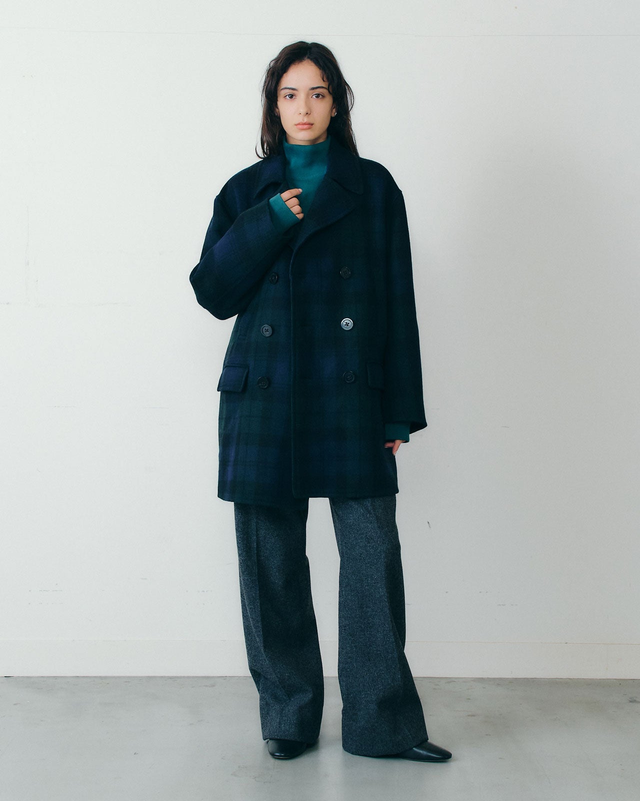 【9月中旬お届け】WOOL SEMI FLARE PANTS