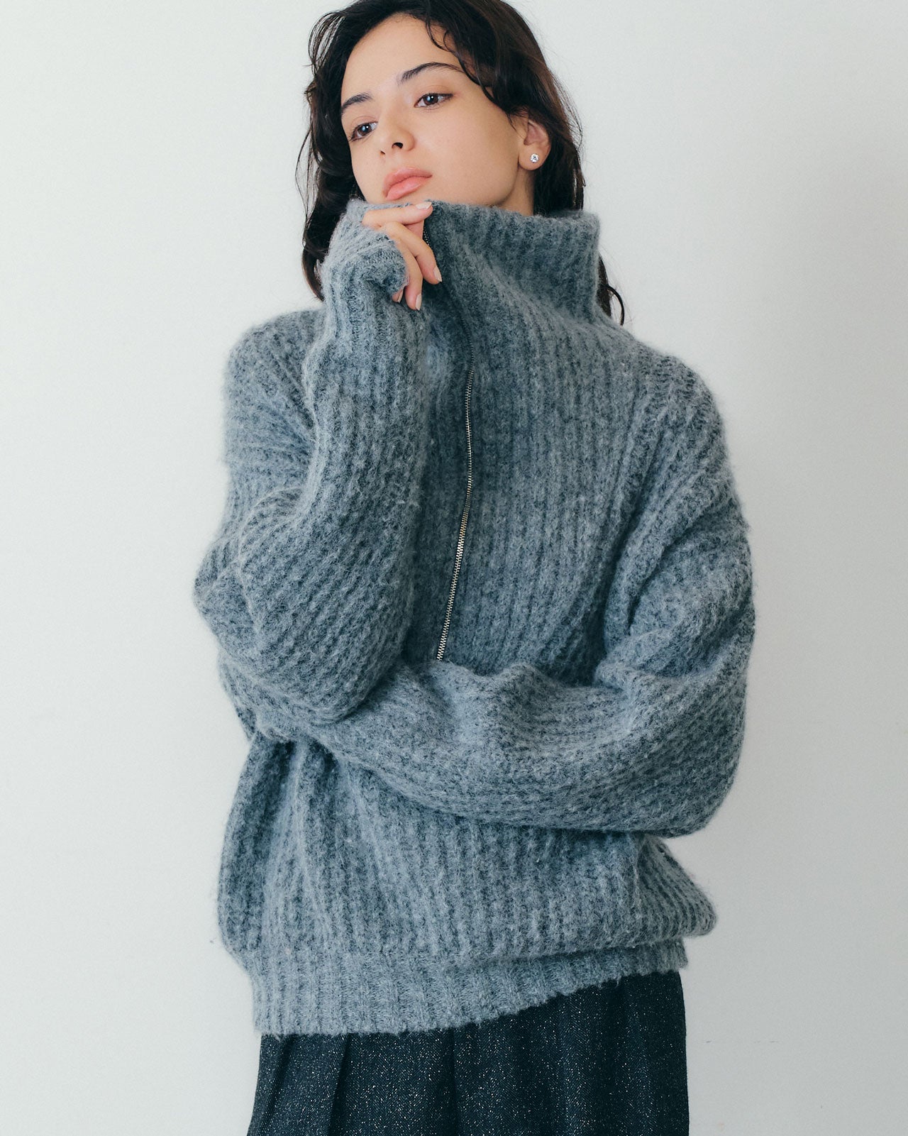 【11月上旬入荷予定】DUFFY HALF ZIP KNIT