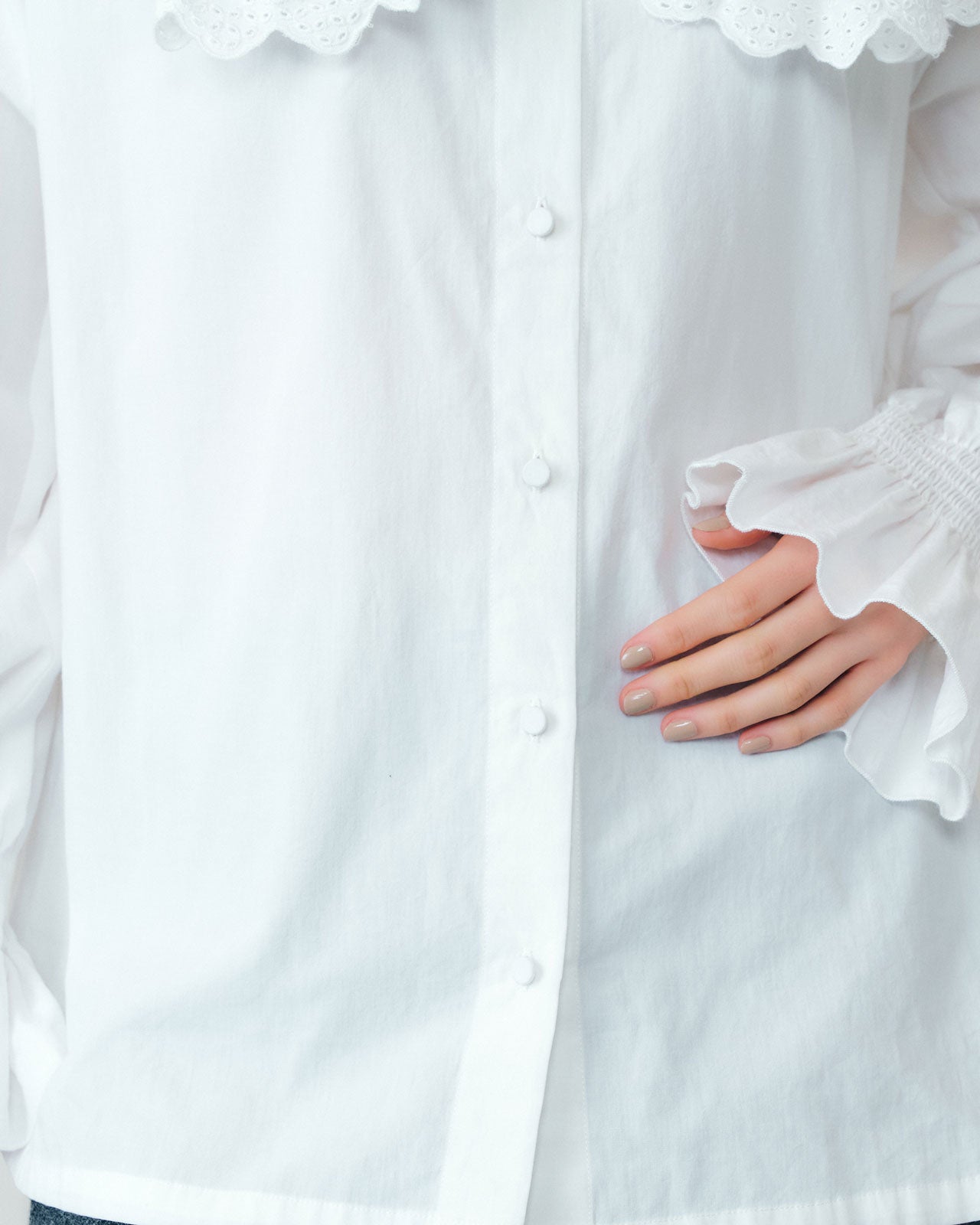 【9月中旬入荷予定】LACE COLLAR BLOUSE