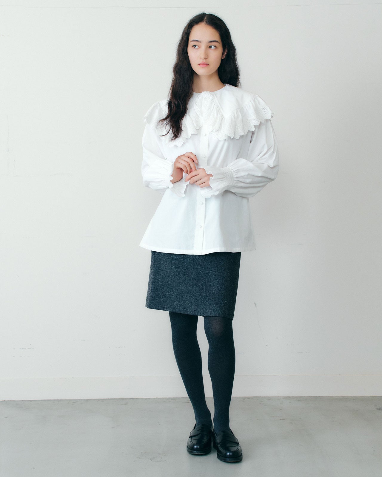 【9月中旬入荷予定】LACE COLLAR BLOUSE