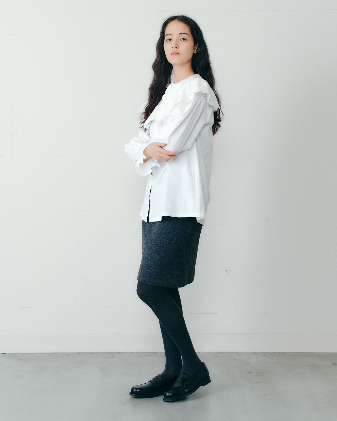 【9月中旬入荷予定】LACE COLLAR BLOUSE